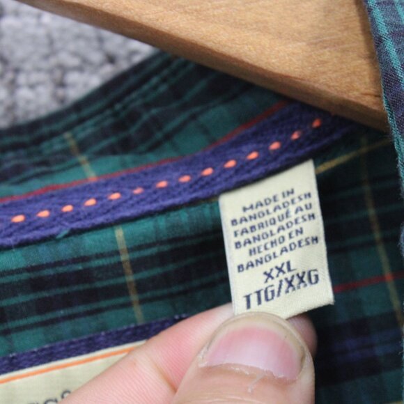 G.H Bass & Co Shirt Mens 2XL Multicolor Plaid Button Down Long Sleeve Collared - Picture 7 of 10